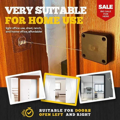 Automatic Door Closer – Punch-Free Stainless Steel Self-Closing Door Closer for All Doors