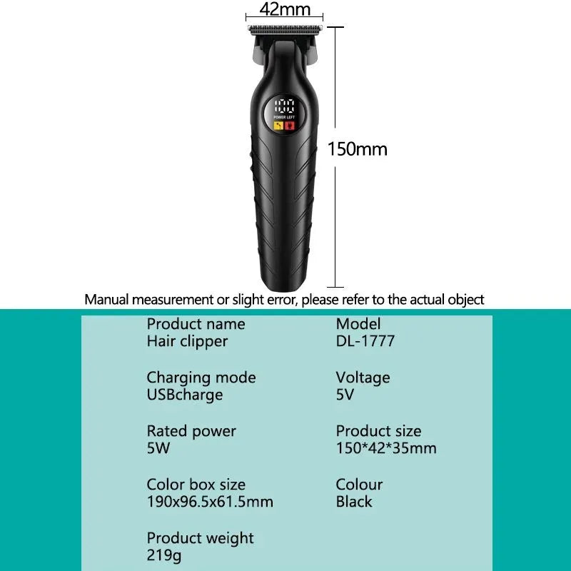 DL-1767 Professional Rechargeable Hair Clipper – Cordless Beard & Hair Trimmer with Adjustable Length