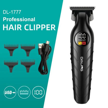DL-1767 Professional Rechargeable Hair Clipper – Cordless Beard & Hair Trimmer with Adjustable Length